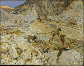  sargent - Trayendo mármol Dopwn de las canteras de Carrara John Singer Sargent